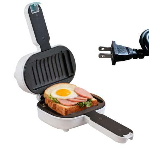 Máquina para - Prensas | Prensa para- | Hot Media Porción Prensa Pan Cocción Recubiertos para Desayuno, Almuerzo Cena Cocina Apartamento Dormitorio Restaurante Gofres Queso Ham
