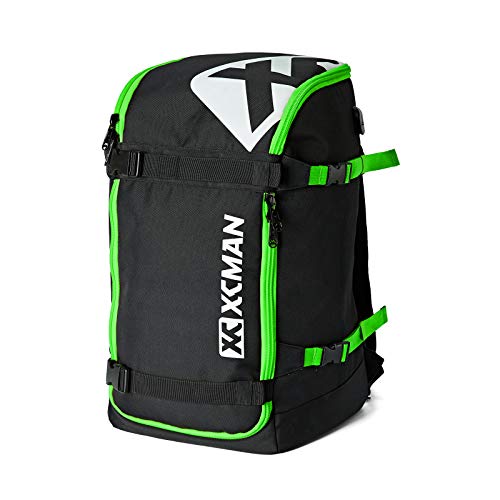 XCMAN Sac à dos pour ski, snowboard, 50 L, sac de voyage pour ranger casque, bottes de ski alpin et de snowboard, stockage externe à suspendre pour le ski alpin et le snowboard, port de charge USB
