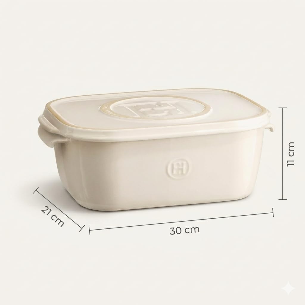 Emile Henry Cheese Box – Boîte à Fromage avec Couvercle – Céramique Haute Résistance – Conservation Optimale au Réfrigérateur – Coloris Argile – Fabriqué en France