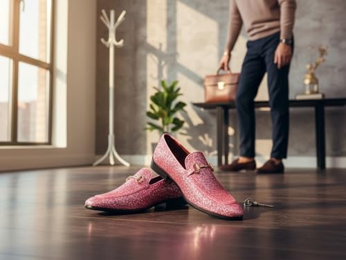 Image of Men's Velvet Designer Classic Dress Tuxedo Smoking Slipper Loafers Slip On Shoes SM-56