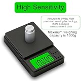 GeekerChip Precision Scales 0.01 g/1000 g, Digital Kitchen Scale, Portable Pocket Scale, Multifunctional Pocket Scale, Gram Scale, with LCD Display, for Food, Jewellery, Medicine, Laboratory, Coffee - Image 5