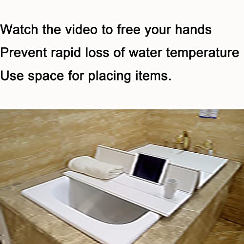 Couvercle de baignoire pliable en PVC et plateau isolant thermique avec support