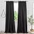 Yancorp Black Blackout Curtain Thermal Insulated Window Treatment 63 Inches Long for Bedroom or Living Room (Single Panel), 34 in x 63 in, Black