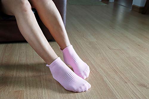 Rative Anti Slip Non Skid Barre Yoga Pilates Hospital Socks With Grips For Adults Men Women (Medium, 3-Pairs/Black+Grey+Pink) #TOP5