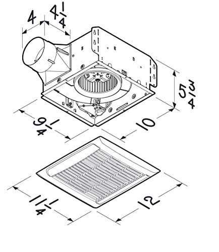 Broan-NuTone AEN110 Invent Energy Star Certified Single-Speed Ventilation Fan, 110 CFM 1.0 Sones, White