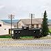 C8763 1 Unit Painted 1:87 HO Scale 36' Wide Vision Caboose Wagons Model Railway (Black)