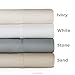 Linenspa 600 Thread Count Ultra Soft, Deep Pocket Cotton Blend Sheet Set - King - Stone