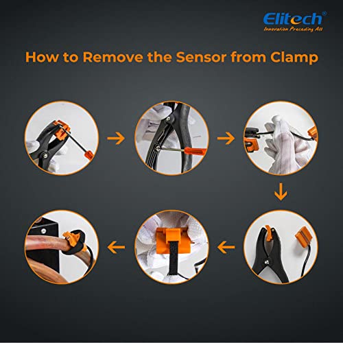 Elitech Digital Ac Gauge Set Hvac Gauges App Monitoring With Temperature Clamps 1/8'' Npt, Pt-500&Pt-800 #TOP5