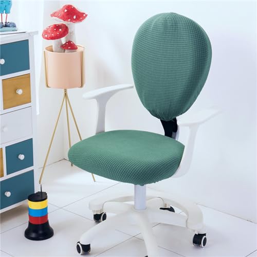 Morbuy Fundas para Sillas de Oficina Elástica, Fundas Elásticas para Asientos de Sillas de Oficina Fundas Sillas Split Estirable Ajustables para Silla de Ordenador (Verde Salvia)