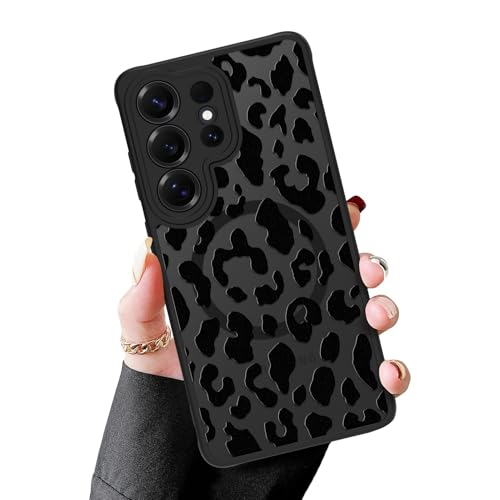 MZELQ Magnetic Case for Samsung Galaxy S26 Ultra, Clear Leopard Cheetah