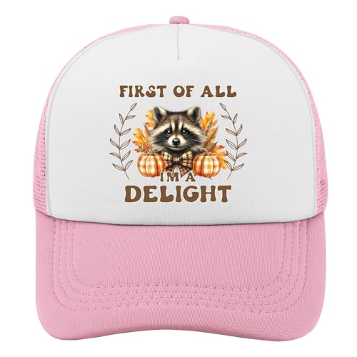 First of All Im A Delight Trucker Hat Cycling Caps for Daughter