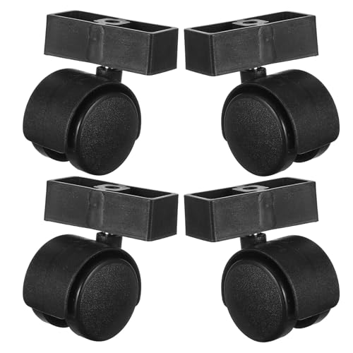 Angoily 4 pièces Roues pour Jardinière avec Supports Robustes Pivotantes pour Bacs à Fleurs Balcon et Jardin Installation Facile et Mobilité Pratique