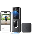Anona 3K Dual Cam Video Doorbell Camera Wireless No Subscription with Chime