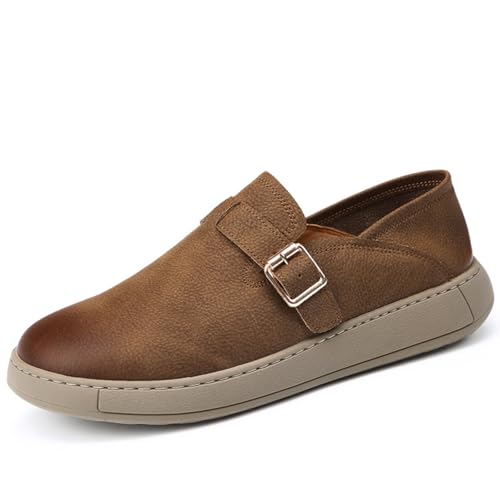 Men's Trendy Buckle - Design Casual Shoes, Fashion Leisure Footwear - Perfect for Urban Strolls, Creative Workplaces & Daily Outings