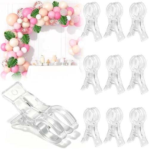 Lestp 10 Pack Balloon Arch Clips,Large Spring Clamps 3.5Inch Plastic Transparent Clips for Balloon Arch Reusable Heavy Duty Backdrop Clamps for Party Decoration Photography Studios Woodworking Crafts by Lestp - Used condition - US$6.04