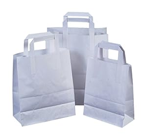 The Paper Bag Company Weiße Papiertüten 18x23x9 cm