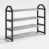 scarpiera Scarpiera 4-5 livelli Scarpiera Portaoggetti Scaffale per scarpe in metallo Ingresso Armadio Guardaroba Scaffale per scarpe 8-20 paia Scarpe Organizzatore di stoccaggio salvaspazio slim