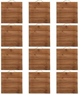 10” x 10" Square Wood Pallet Plaque by Make Market - Unfinished Hanging Decorative Sign - Bulk 12 Pack