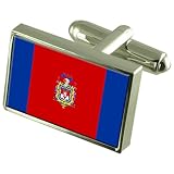 quito vulkan Flagge Manschettenknöpfe personalisierte Fall