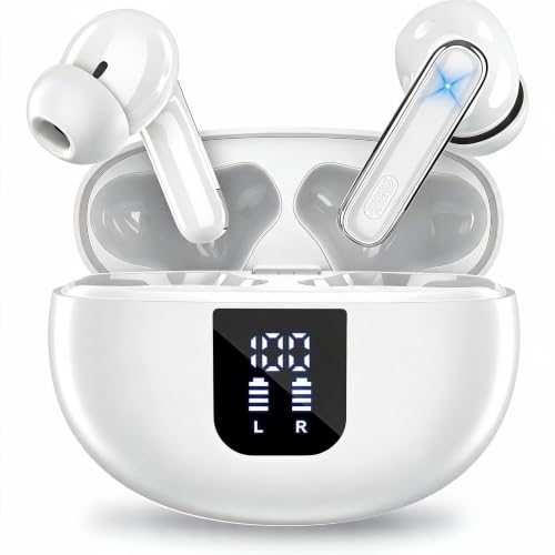 Image of EUQQ Wireless Earbuds, Bluetooth 6.1 Hi-Fi Bass Stereo, 6 ENC Mics