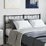 Sufrk Kopfteil Headboard for Bed Bett-Kopfteil Bed Headboard Kopfteil Bett Metall Schwarz 120 cm - 355494