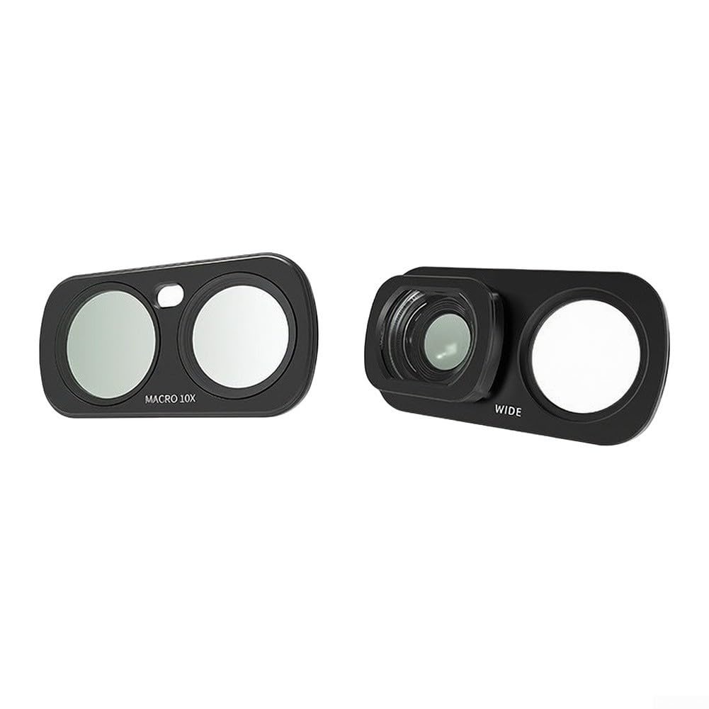 Filtro grandangolare ABS per Insta360 Luna per ABS ultra nero (3 pezzi) | 108° FOV Supporto Magnetico Materiale ABS Nero per Scritta Paesaggio