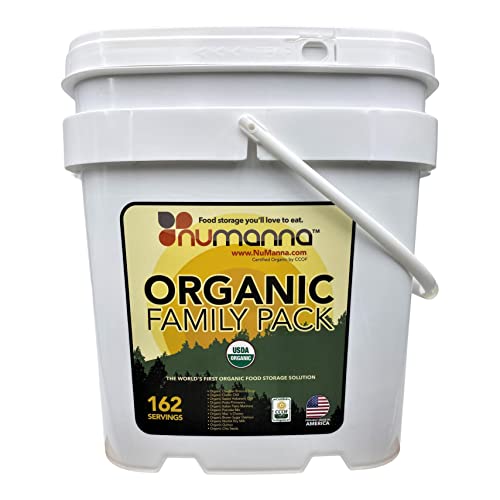 Numanna Organic Family Pack Emergency Food Supply 972 Servings 6-Months Meal Kit | Premade Ready to Eat Meals | 25-Year Shelf Life Survival Food for Camping, Adventure & Daily Use | Made in USA