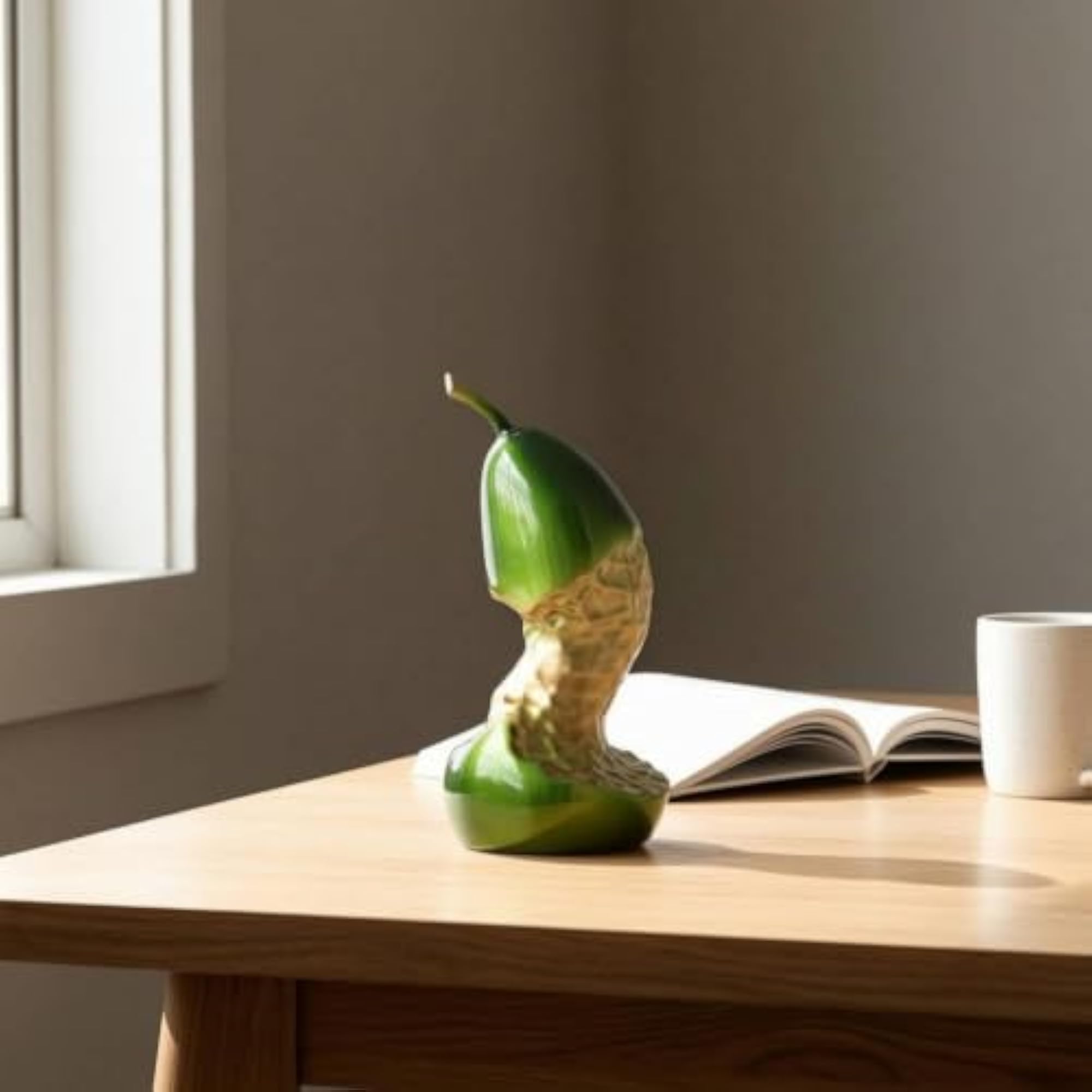 Glossy Pear Ornament Sculptural Pear Sculpture