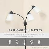 HOMCOM Arc Tree Floor Lamp with 3 Adjustable Rotating Lights, Industrial Standing Lamp with Steel Frame for Bedroom Living Room, 155cm, Black - Image 6