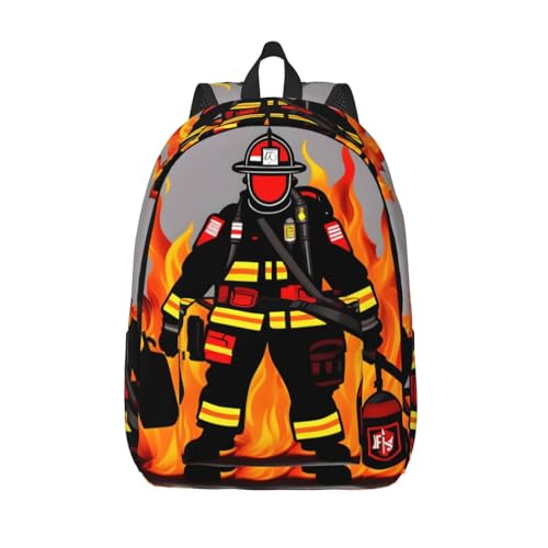 Sac à dos imprimé pompier femme idéal pour le week-end, le voyage et le bureau