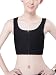 Aivtalk Women Lesbian Tomboy Elastic Band Zip Up Chest Binder Tank Top Black XL