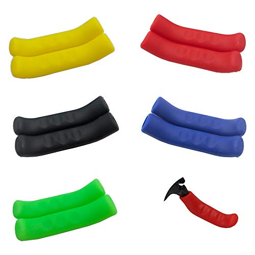 5 Pares Silicona de Bicicleta Frenos de Manija de Manga Cubierta de Protector de Palanca de Freno de Bicicleta Antideslizante para Palanca de Freno de Bicicleta (5 Colores) Cover