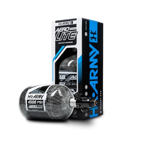 HK Army Aerolite Carbon Fiber HPA Paintball Tank Air System - 68ci / 4500psi (Clear Carbon)