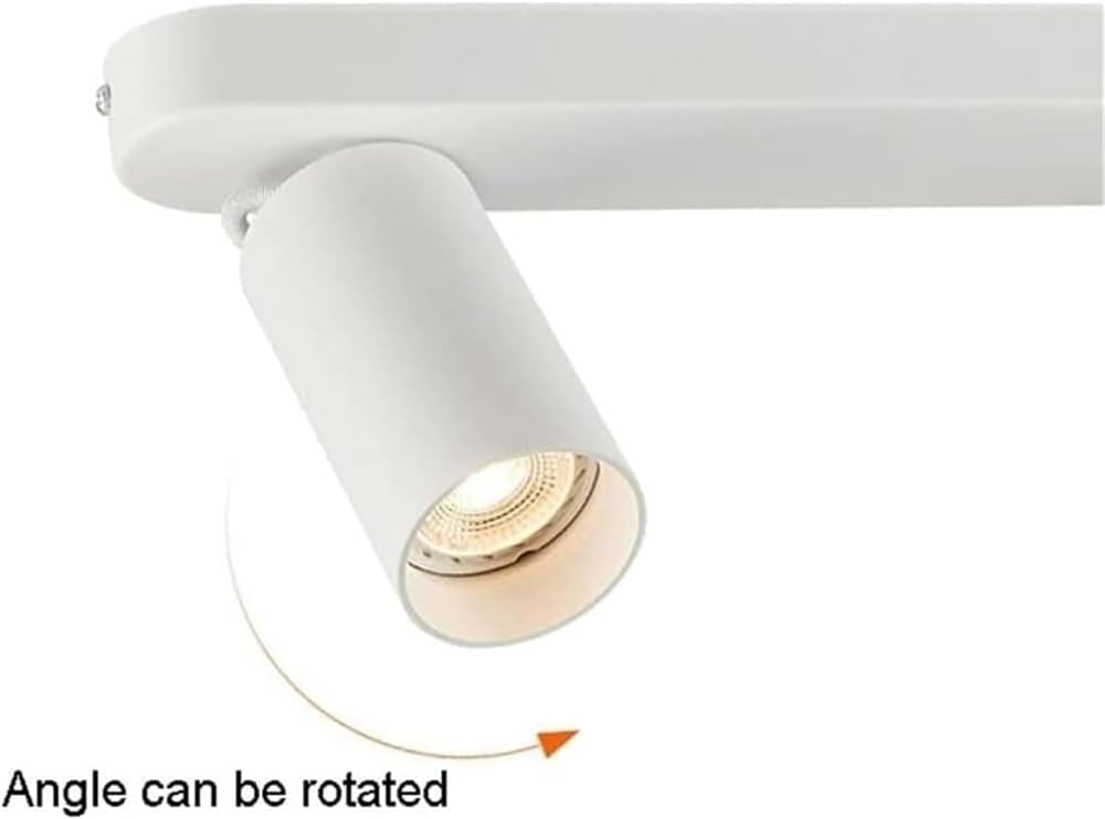 Adjustable Modern White Ceiling Spot Light Pendant Accent Lamp for Kitchen Island Living Room Bedroom and Dining Room(White)