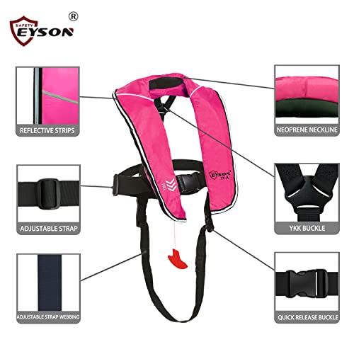 Eyson Inflatable Life Jacket Inflatable Life Vest For Child Classic Automatic (Pink) #TOP3