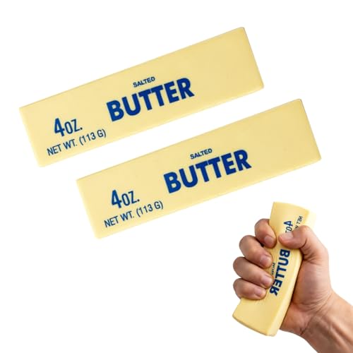 2 Pcs Cute Butter Squeeze Stress Balls,Slow Rising Squishy,Upgrade Stress Relief Fidget Toys Wet Slow Rebound for Office School,