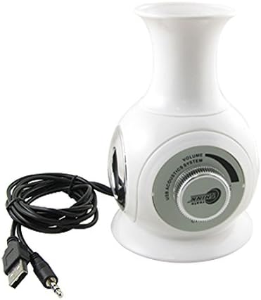 Ruilogod Color Changing LED Light Vase Design Speaker Wht for PC image 2