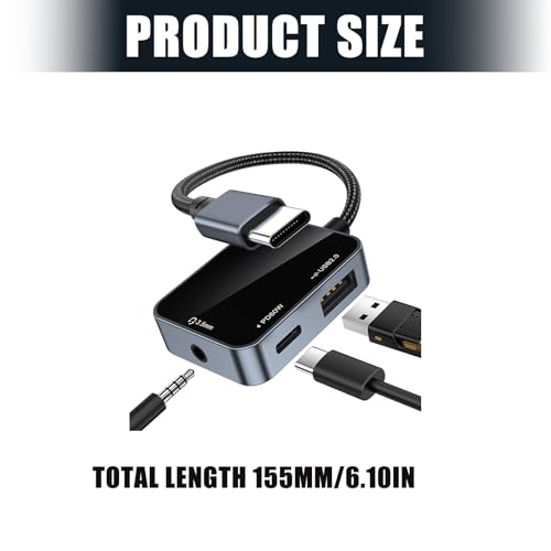 Conector USB C múltiple que soluciona la falta de puertos con carga de 60W y audio 3.5 mm 6