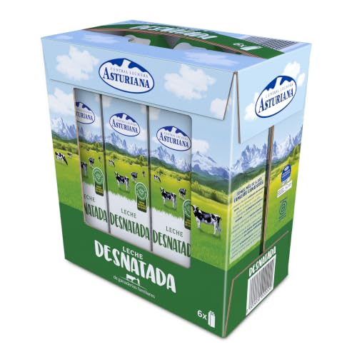 Central Lechera Asturiana Leche Desnatada UHT Brik Pack 6x1L
