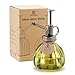 OFFIDIX Plant Mister,Glass Spray Bottle Small Watering Can Indoor 6.3" Tall Vintage Pumpkin Style Plastic Top Pump One Hand Mister Spray Bottle for Indoor Potted Plants (Olive Green)