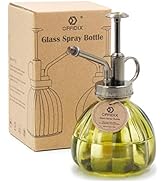 OFFIDIX Plant Mister,Glass Spray Bottle Small Watering Can Indoor 6.3" Tall Vintage Pumpkin Style...