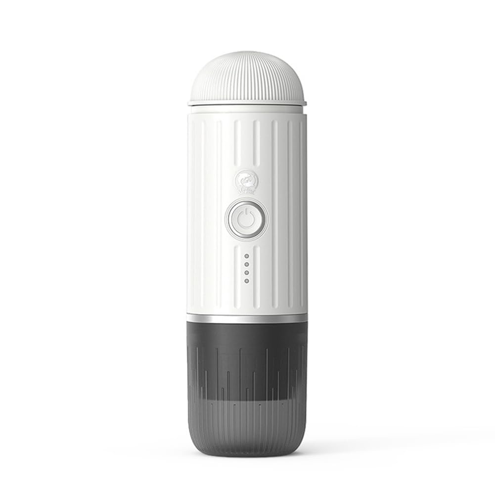 Bamberg Mini Cafetera de Cápsulas 2 en 1, Portátil, Compatible con USB, con Cápsulas y Café Molido, Intensidad Ajustable