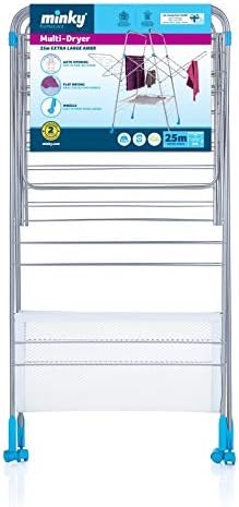 Minky IH88790104 Multidry Clothes Airer with 25 m of Drying Space, Metal, White