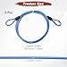 TIXIPEM Security Cable with Loops [2Pcs] - 3.28ft / 129.1 Inch Stainless Steel Luggage Lock Safety Cable Use for Bikes & Luggage & Toolbox, & Tent - [Blue] Wire Rope Lanyard