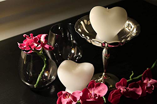 Heart Shaped Candles - 2 Pack Heart Desgin Valentine Gift Wax Candle With Built In Heat Sensor That Changes Color As They Burn. Great Gift For Christmas, Valentine, Birthday, Or Party Decor. #TOP1