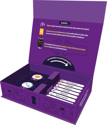 Asmodee - MAUDIT Mot Dit - Jeu d' Ambiance et Devinettes - Jeu de Société pour Adultes & Enfants dès 12 Ans - Rires Garantis en Soirées - 3 à 6 Joueurs - 30 Min - Version Française