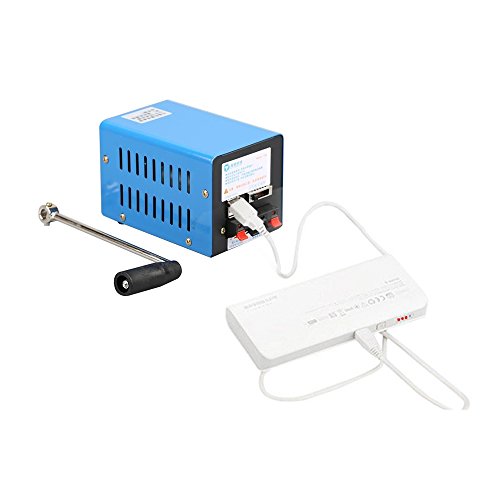 Domary Gerador de manivela manual portátil multifuncional externo de 20 W Fonte de alimentação de so