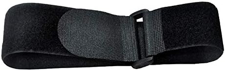 Hook and Loop Cable Straps,Black Self-Adhesive Nylon Straps Cable/Securing Straps with Buckles,Adjustable Reusable Cinch Straps, 1" x 12" Pack of 10 (25 x 300 mm))