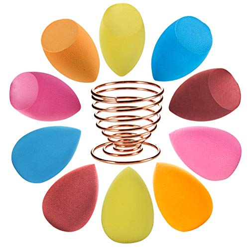 Makeup Sponge, BeaHot 10 Pcs 2 Shapes Beauty Sponge Blender with Sponge Holder, Beauty Cosmetic Foundation Blending Powder Puff for Liquid, Powder, BB Cream and Sunscreen Makeup Sponge, BeaHot 10 Pcs 2 Shapes Beauty Sponge Blender with Sponge Holder, Beauty Cosmetic Foundation Blending Powder Puff for Liquid, Powder, BB Cream and Sunscreen