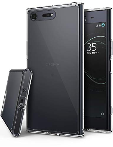 Ringke Fusion Compatible with Sony Xperia XZ Premium Case, Crystal Clear PC Back TPU Bumper Drop Protection Shock Absorption Technology Raised Bezels Protective Cover - Clear